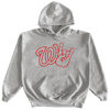 "Hayward West" in Athletic Grey Hoodie With Red