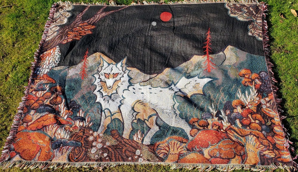 Image of 'Nascent Decay' Throw Blanket