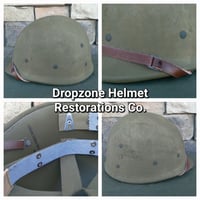 Image 4 of WWII Repro Hawley M-1 Helmet Liner. HBT Webbing & Rayon sweatband. 
