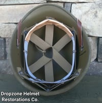 Image 3 of WWII Repro Hawley M-1 Helmet Liner. HBT Webbing & Rayon sweatband. 