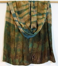 Image 2 of Mother of Pearl - Ecoprint and Botanical dyed silk scarf