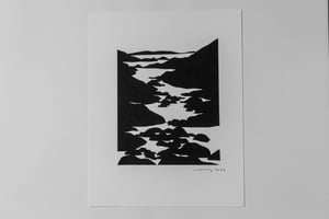 Image of Low Tide {Original Papercut - 11x14"}