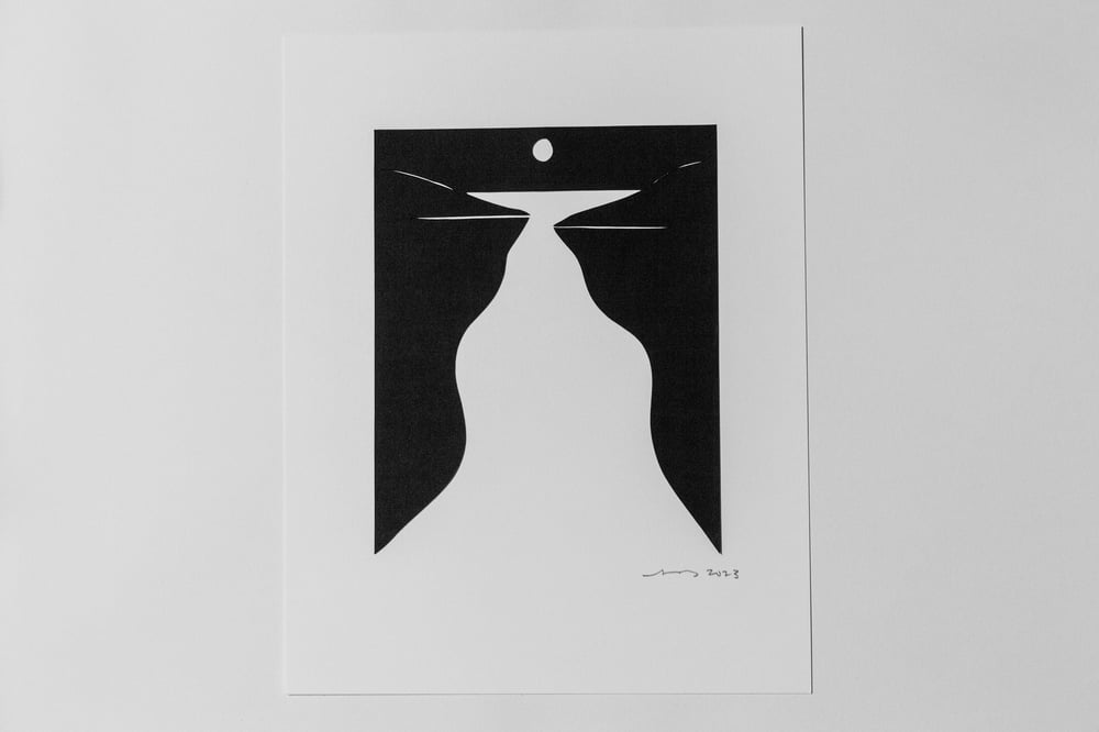 Image of Moonrise {Original Papercut - 11x14"}