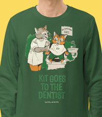 Image 2 of Kit Goes to the Dentist Sweatshirt