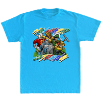 Hayward Strong "Mascot Gang"on Light Blue T Shirt