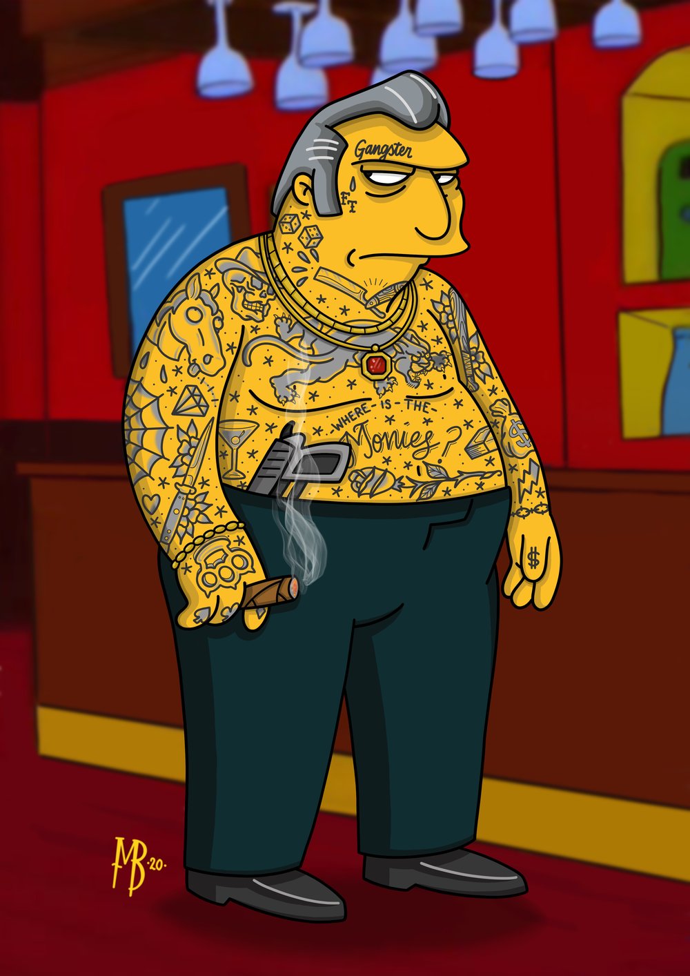 Image of Tattooed Simpsons A3