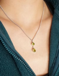 Image 1 of Sterling Silver Peridot Necklace 