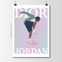 Hypebeast Sneaker Poster Jordan x Travis Scott x DIOR 