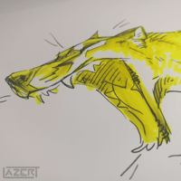 Image 2 of "Yellow Thylacine" - Original Art Piece