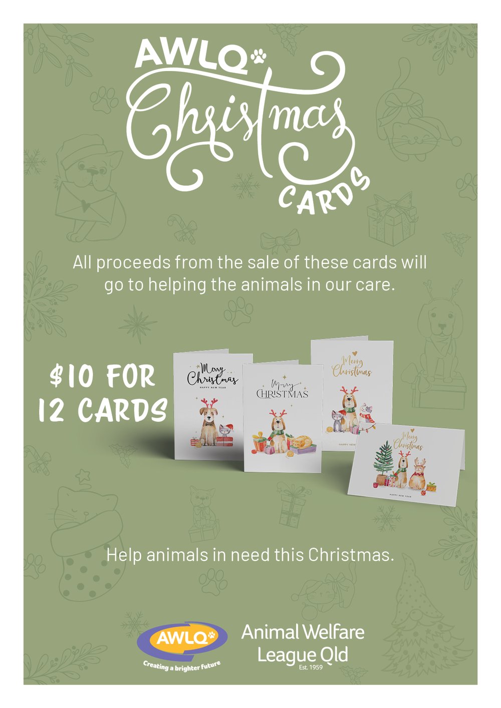 Image of AWLQ Christmas Cards (pack of 12)