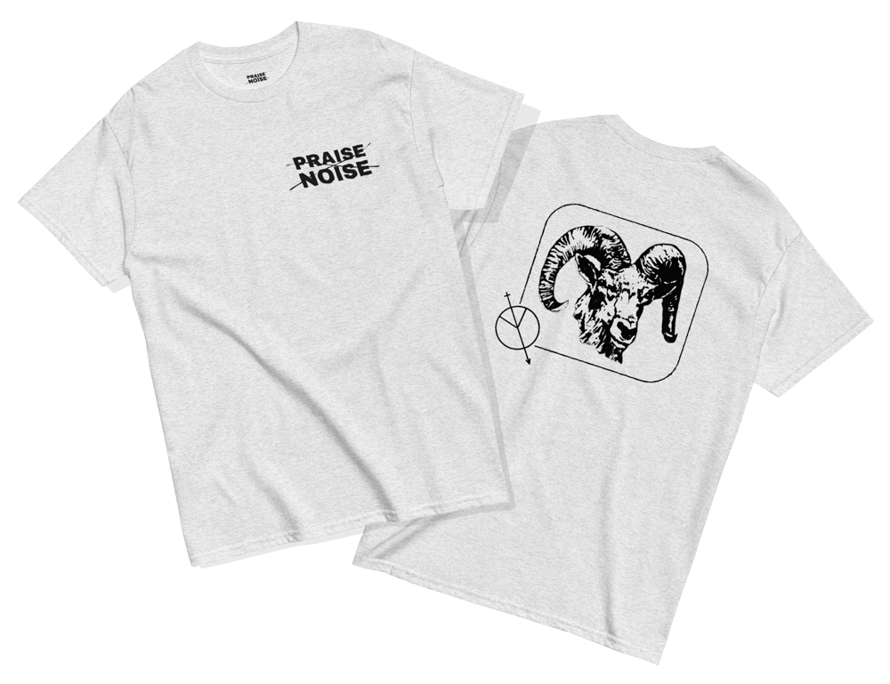 Image of Front and Back Logo/Ram - Ash Tee
