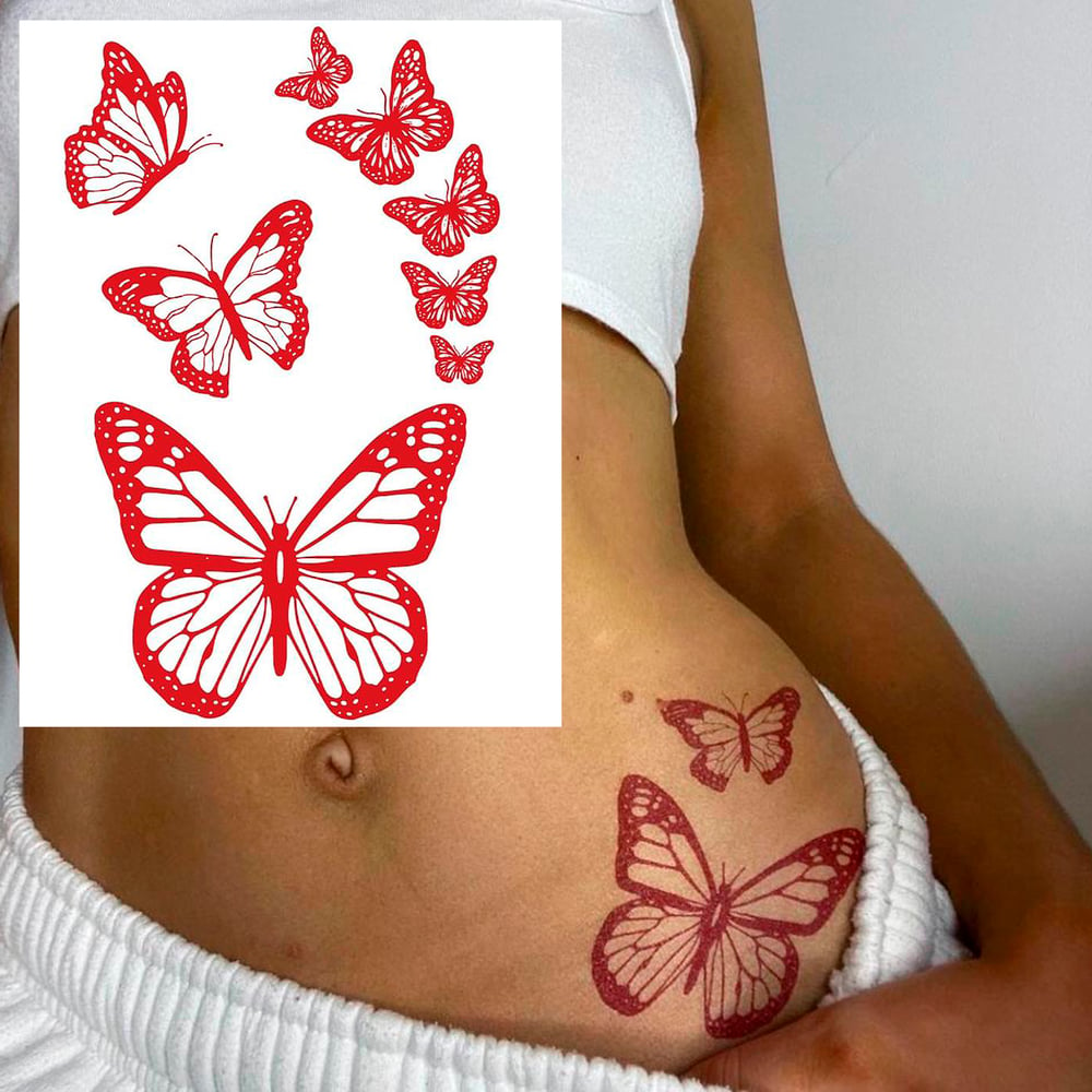  T.O.T butterflies available in black or red