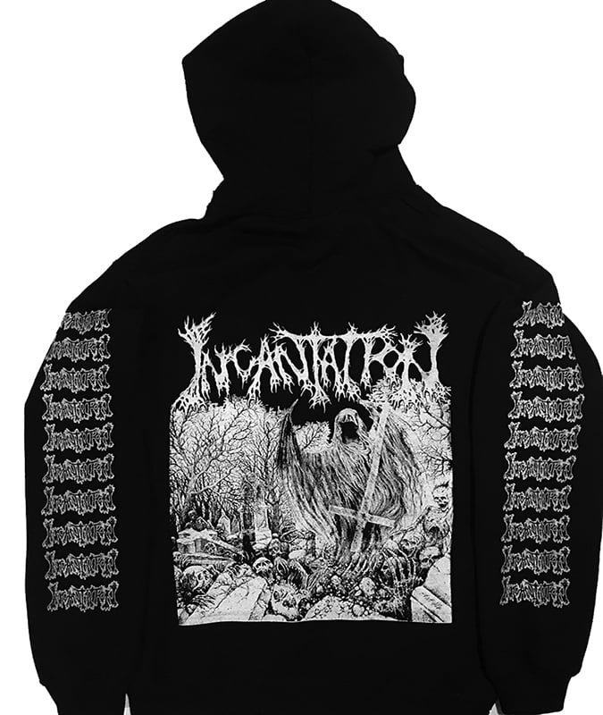 Image of Incantation " Rotting " Hoodie with Sleeve Prints