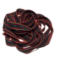 Image 2 of 1PC. SCARLET LETTER 42" hand dyed wrist wrap bracelet silk ribbon/by COLOR KISSED SILK