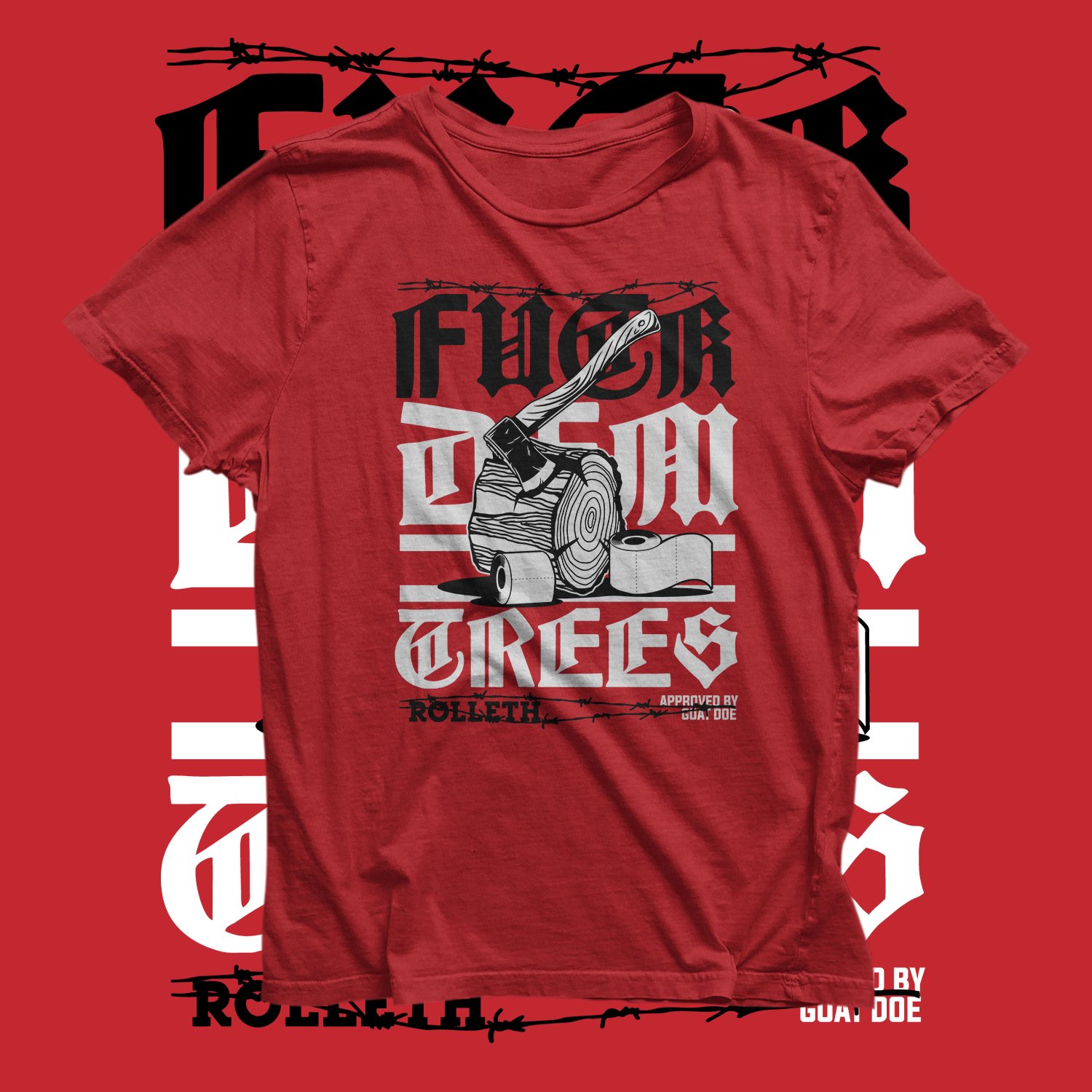 Image of F*** Dem Trees (Red)