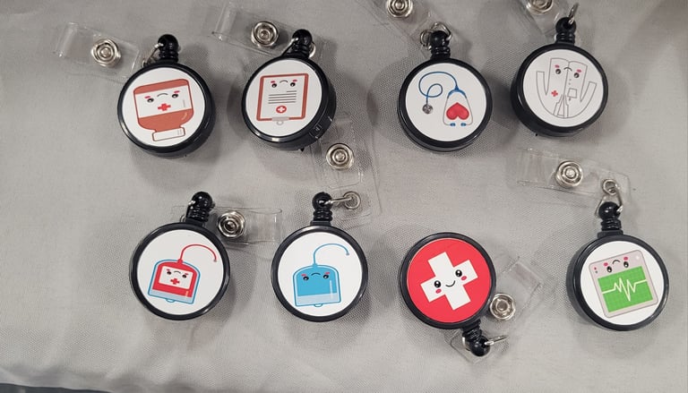 Retractable Medical Name Tag Holders