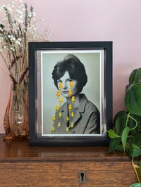 Image 2 of Crying lightning,  embroidered photo print