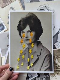 Image 4 of Crying lightning,  embroidered photo print