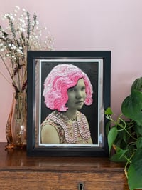Image 2 of Pretty in pink, embroidered photo print 