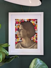 Image 1 of Floral lady, embroidered photo print 