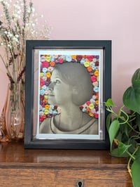 Image 2 of Floral lady, embroidered photo print 