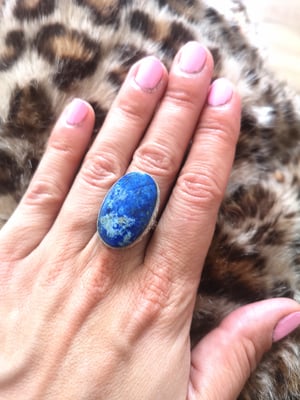 Image of Bague lapis lazuli - taille 58 - ref. 6406