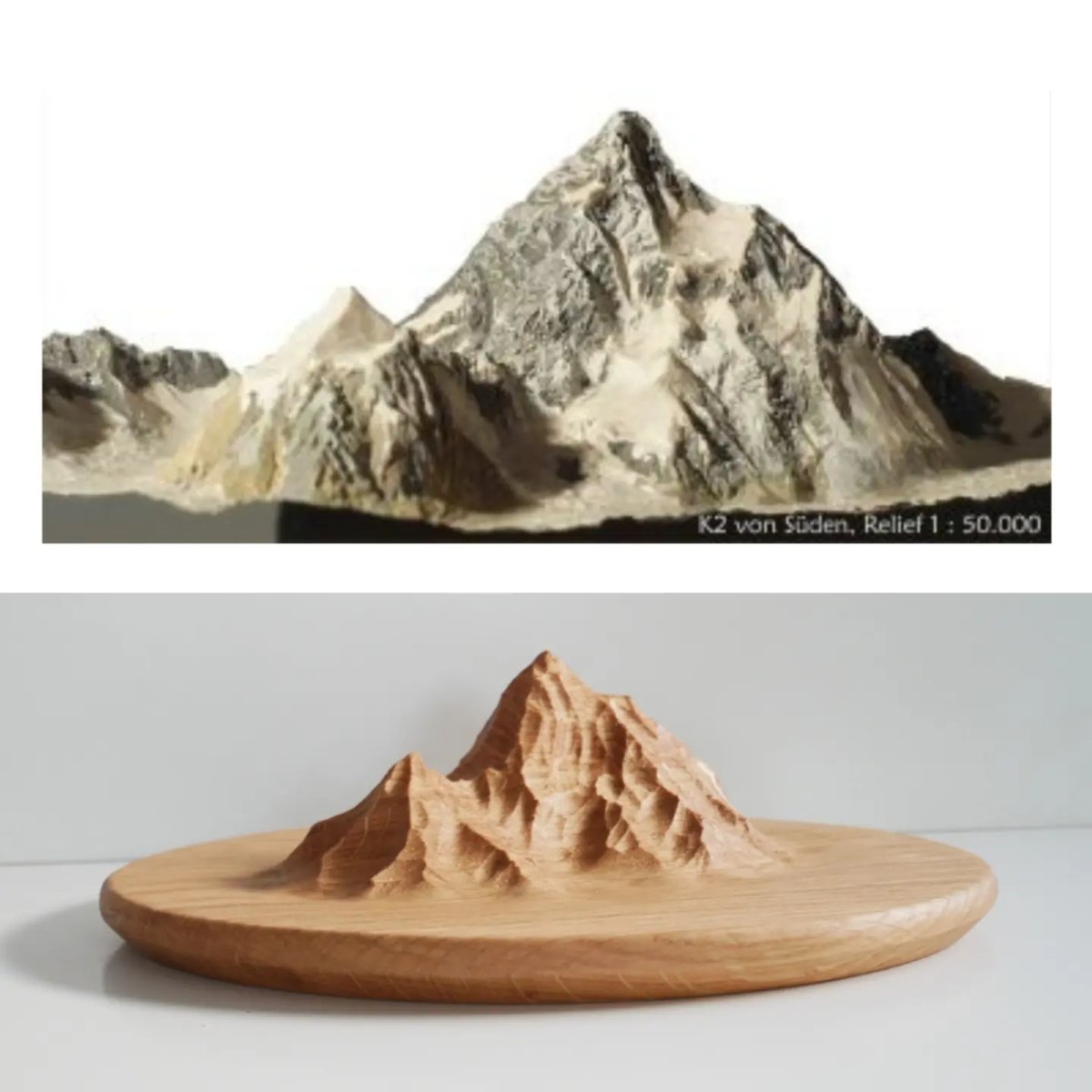 Plateau à fromage et montagnes sculptées "Estive"