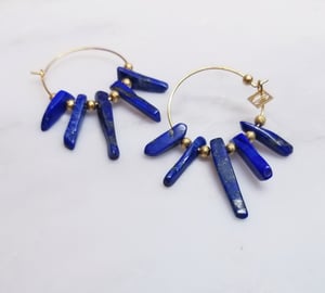 Image of Clandestine - Créoles et Sautoir Lapis Lazuli