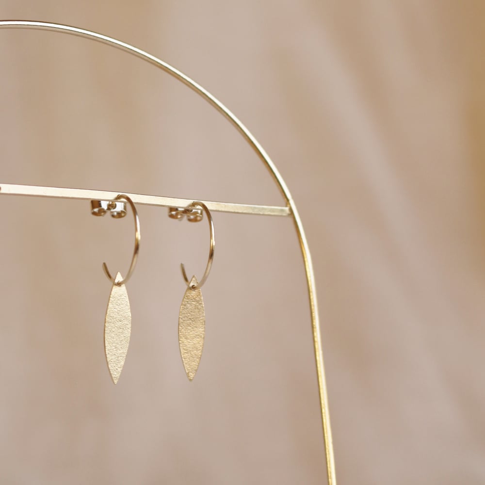 Image of Flow petal drop hoops 