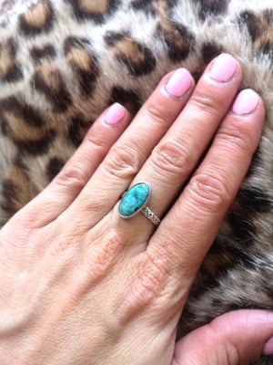 Image of Bague turquoise du tibet - taille 57 - ref. 3120