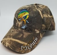 Image of Just Hook 'Em Camo Dolphin Cap