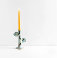 Image 2 of Teal candlestick holder - medium