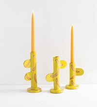 Image 2 of Yellow candlestick holder - meduim