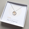 2 x sterling silver gemstone circle necklaces offer