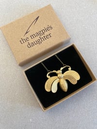 Image 1 of Large Ornate Golden Bee necklace 