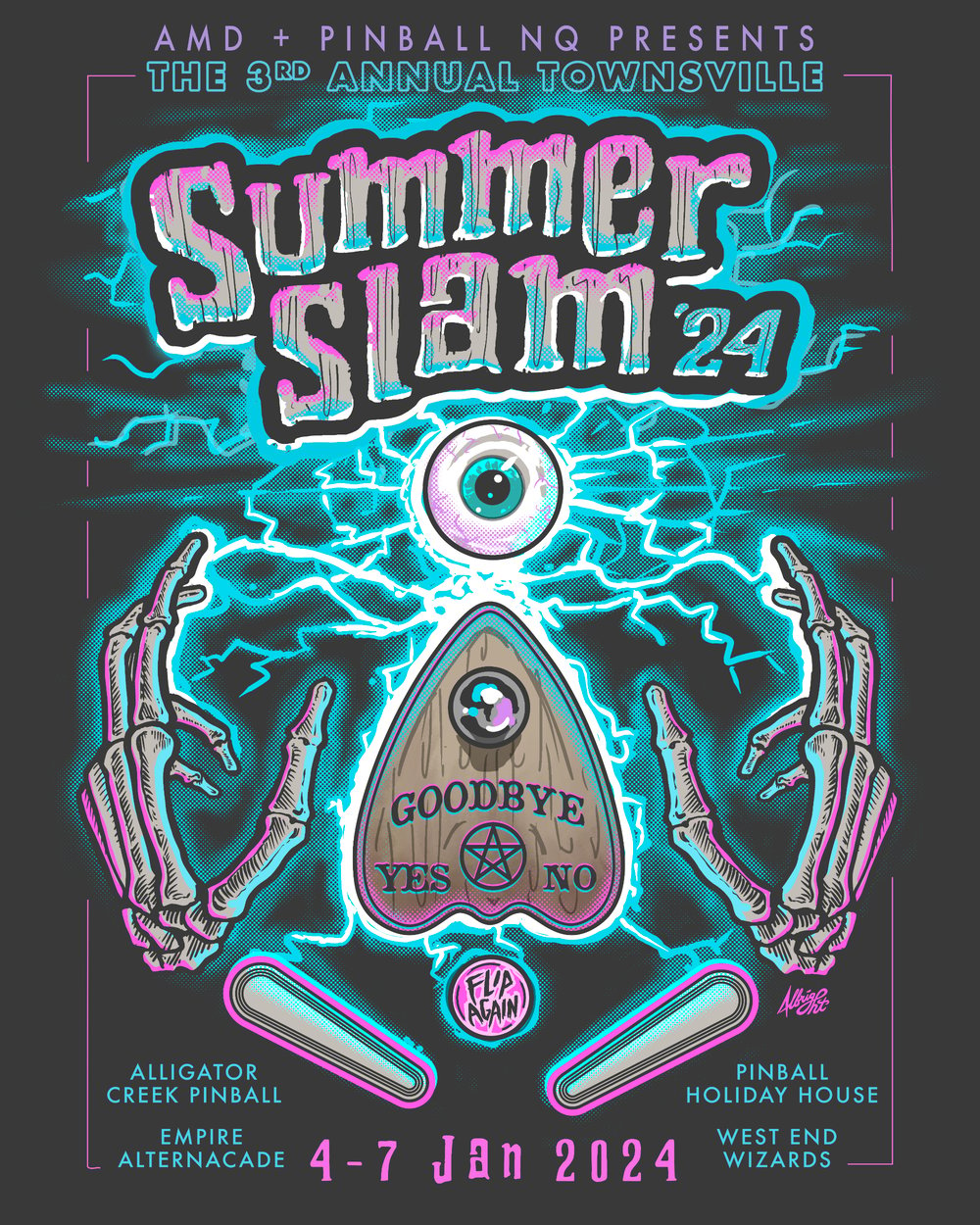 Summer Slam Front Print Tee