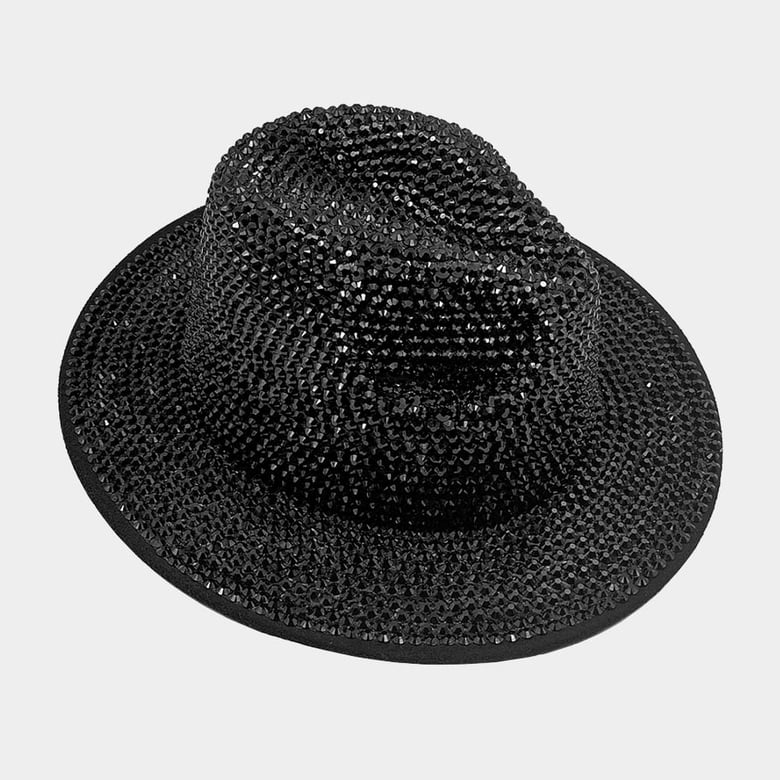 Image of Black Sequin Fedora