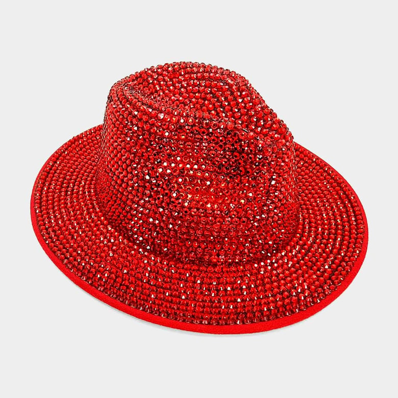 Image of Red Sequin Fedora