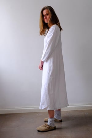 Image of OLGA Cotton Long Sleeve Dress