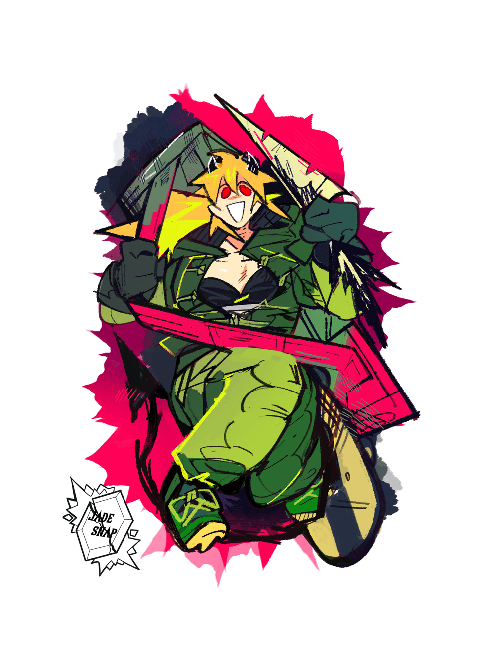 Image of Dorohedoro: Devil Nikaido 3" Sticker