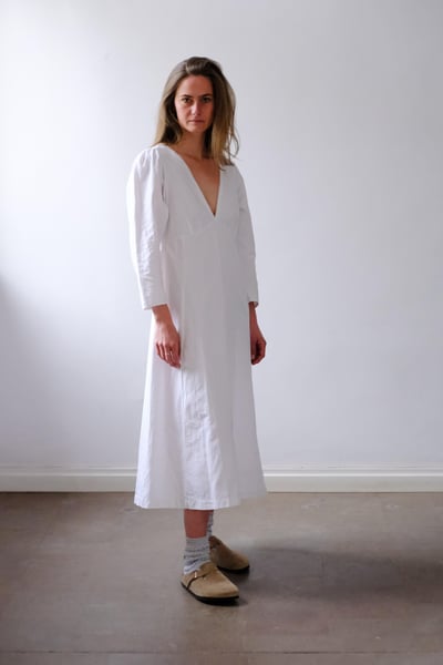 Image of OLGA Cotton Long Sleeve Dress 