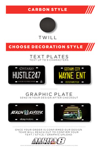 Image 2 of Custom Twill Carbon Show Plates