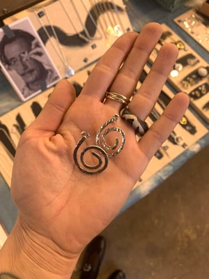 Image of ‘Spanda’ chunky hammered silver earrings