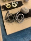 ‘Spanda’ chunky hammered silver earrings