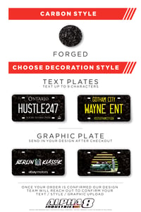 Image 3 of Custom Forged Carbon Show Plates