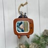 Flick- Retro TV ornament 