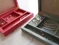 Image 3 of Velvet Jewelry Organizer Box