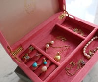 Image 4 of Velvet Jewelry Organizer Box