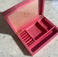 Image 1 of Velvet Jewelry Organizer Box
