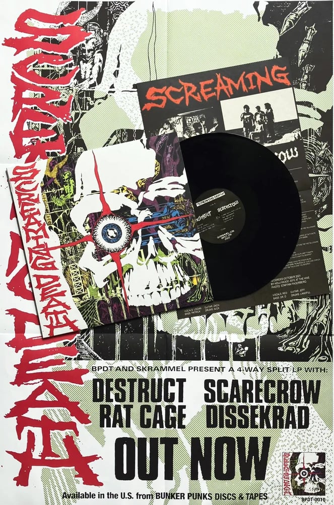 SCREAMING DEATH 4 way split LP ( US VERSION )